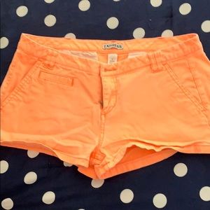 Express neon orange shorts sz 6